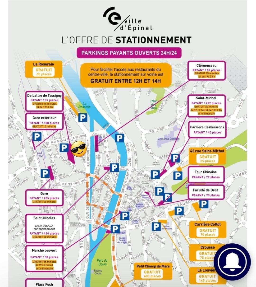 Spacieux T3 Lumineux Avec Balneo A 5Min De La Gare Épinal Exterior foto